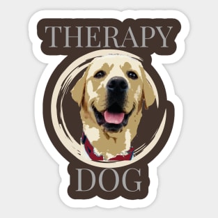 Therapy Dog Yellow Labrador Retriever Sticker